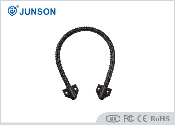 Loop de porta de cabo blindado de aço inoxidável preto para proteção de arame