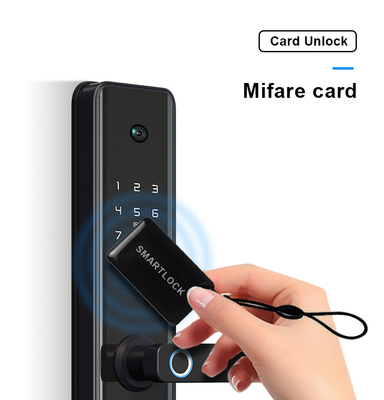 Da fechadura da porta biométrica eletrônica da impressão digital de WiFi liga de alumínio com câmera/App de Tuya