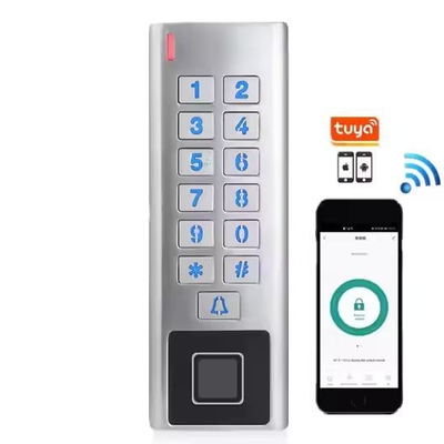 Fechadura Inteligente WIFI RFID com Leitor de Impressão Digital e Acesso por Controle de Acesso Metálico à Prova D'água para App Tuya