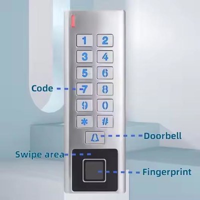 Fechadura Inteligente WIFI RFID com Leitor de Impressão Digital e Acesso por Controle de Acesso Metálico à Prova D'água para App Tuya