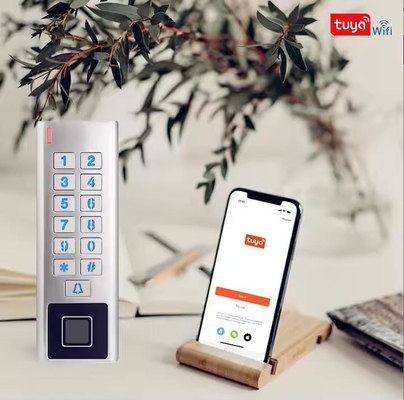Fechadura Inteligente WIFI RFID com Leitor de Impressão Digital e Acesso por Controle de Acesso Metálico à Prova D'água para App Tuya