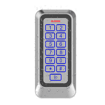 Metal Case Outdoor Ip67 EM/MF Card Access Control With Backlight Keyboard