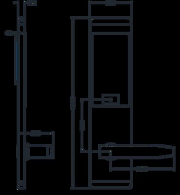Fechaduras de Hotel RFID em Aço Inoxidável com Tempo de Inicialização de 1 Segundo e Capacidade para 200 Cartões de Hóspedes para Sistema de Entrada Sem Chave