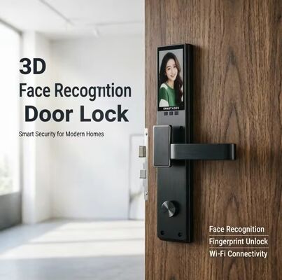 Bloqueio inteligente à prova d'água em tempo real, reconhecimento facial em vídeo 3D, bloqueio de impressões digitais