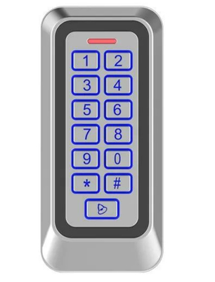 Controle de Acesso Autônomo com Teclado e Cartão RFID em Caixa Metálica IP67 à Prova d'Água, com 1000 Usuários