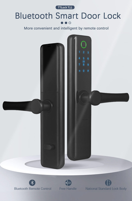 liga de alumínio da fechadura da porta da entrada da impressão digital do App do fechamento de AlarmTT da baixa potência 4.5V para a casa
