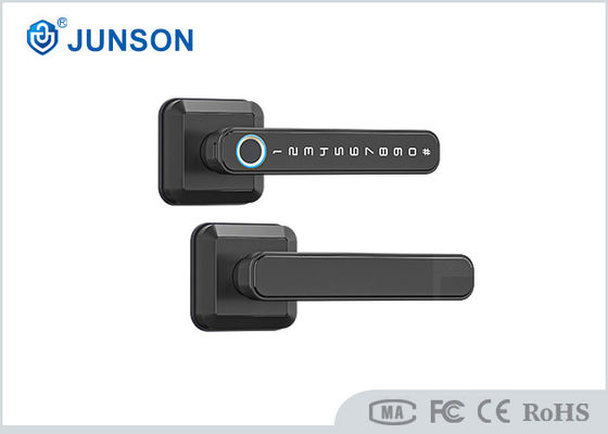 Fechadura da porta quadrada preta Tuya APP da impressão digital do punho com LockIdentification rápido