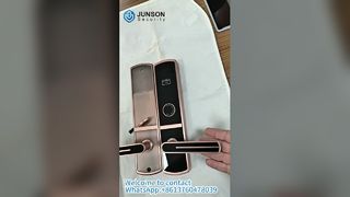 Fechadura RFID com acabamento metálico premium para hotéis modernos